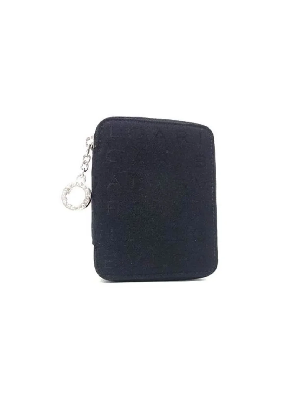 Bvlgari Logo Mania Nylon Canvas Notebook Cover Schedule Book Black Agenda